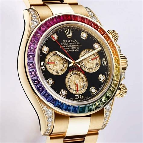 rolex diamant arc en ciel|Montres Rolex Rainbow .